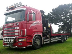 Crane haulage, flat bed trucks, container delivery, large and wide load delivery Cornwall